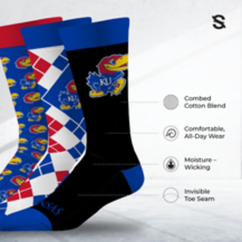 Strideline Store Mens NCAA Dress Socks- The Executive 3 Pack-One Size Fits Most - Image 2